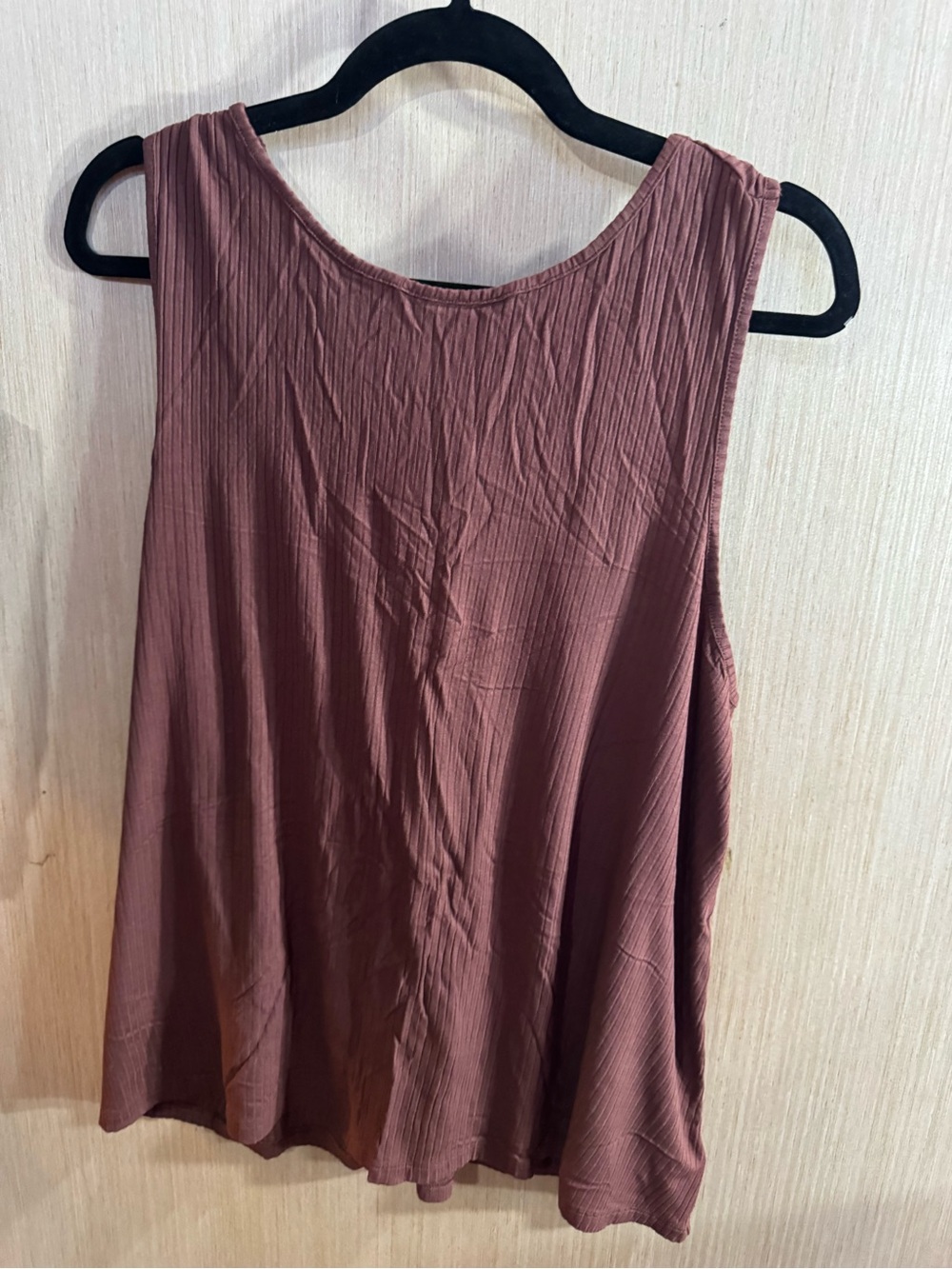Old Navy Ribbed Flowy Tank Top - Dark Brown Size XXL